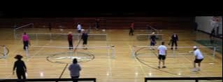 The Old Brookville High School pickleball courts