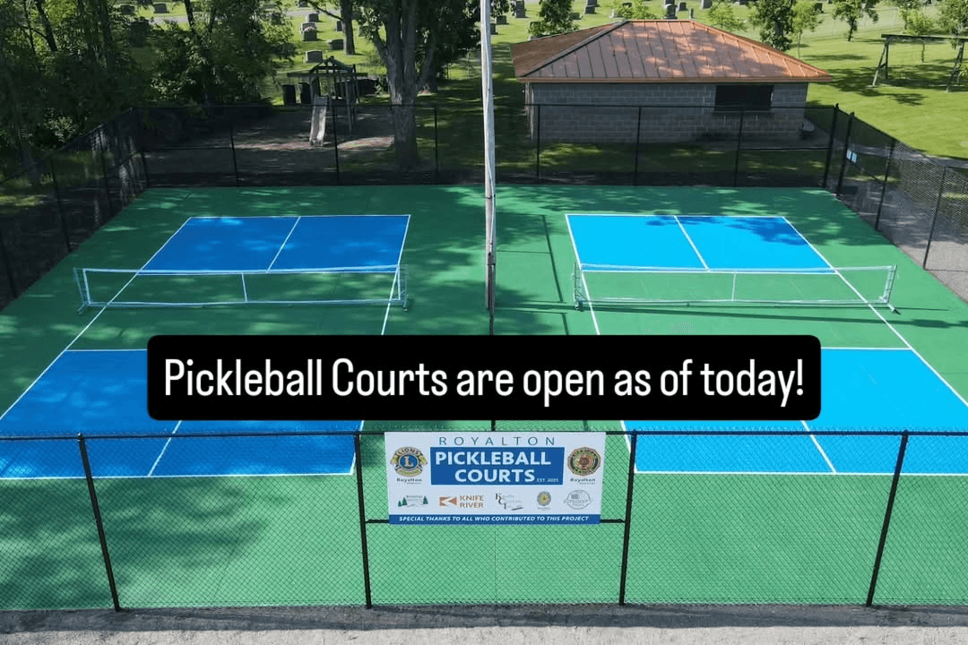 The Royalton Lions Club pickleball courts