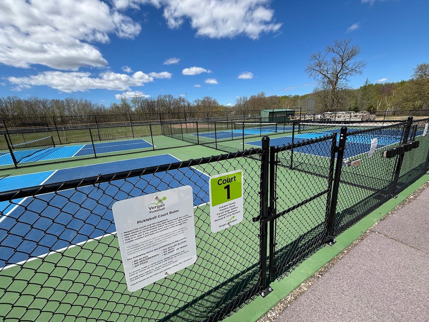 Vergas Pickleball Franklin Fence Courts pickleball courts
