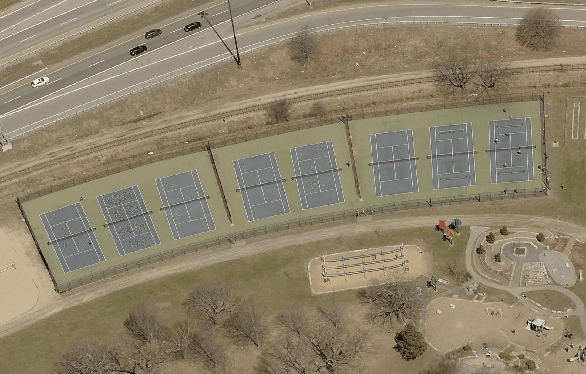 Deering Oaks Park pickleball courts