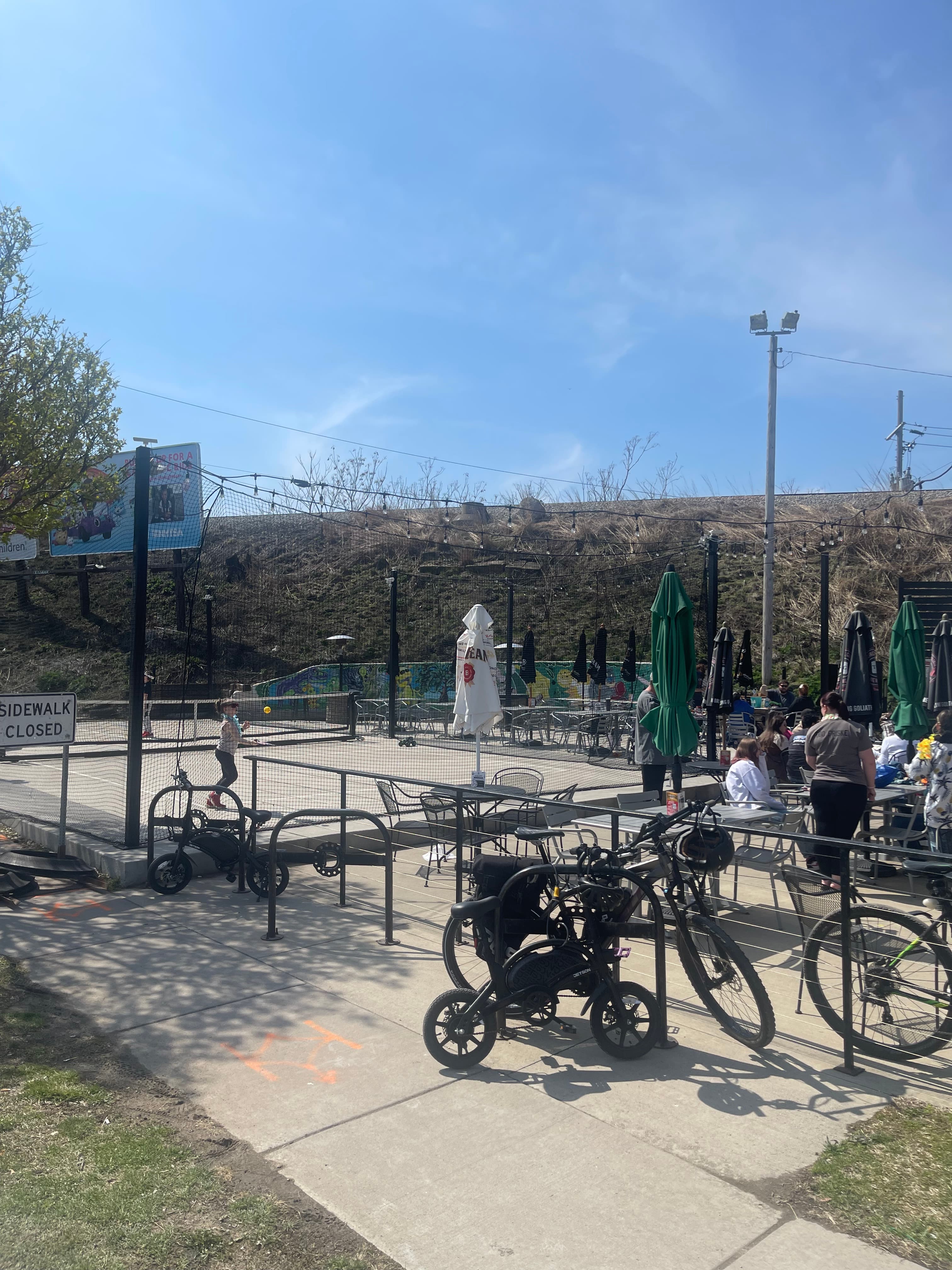 Rubys Beers Bikes Brats pickleball courts