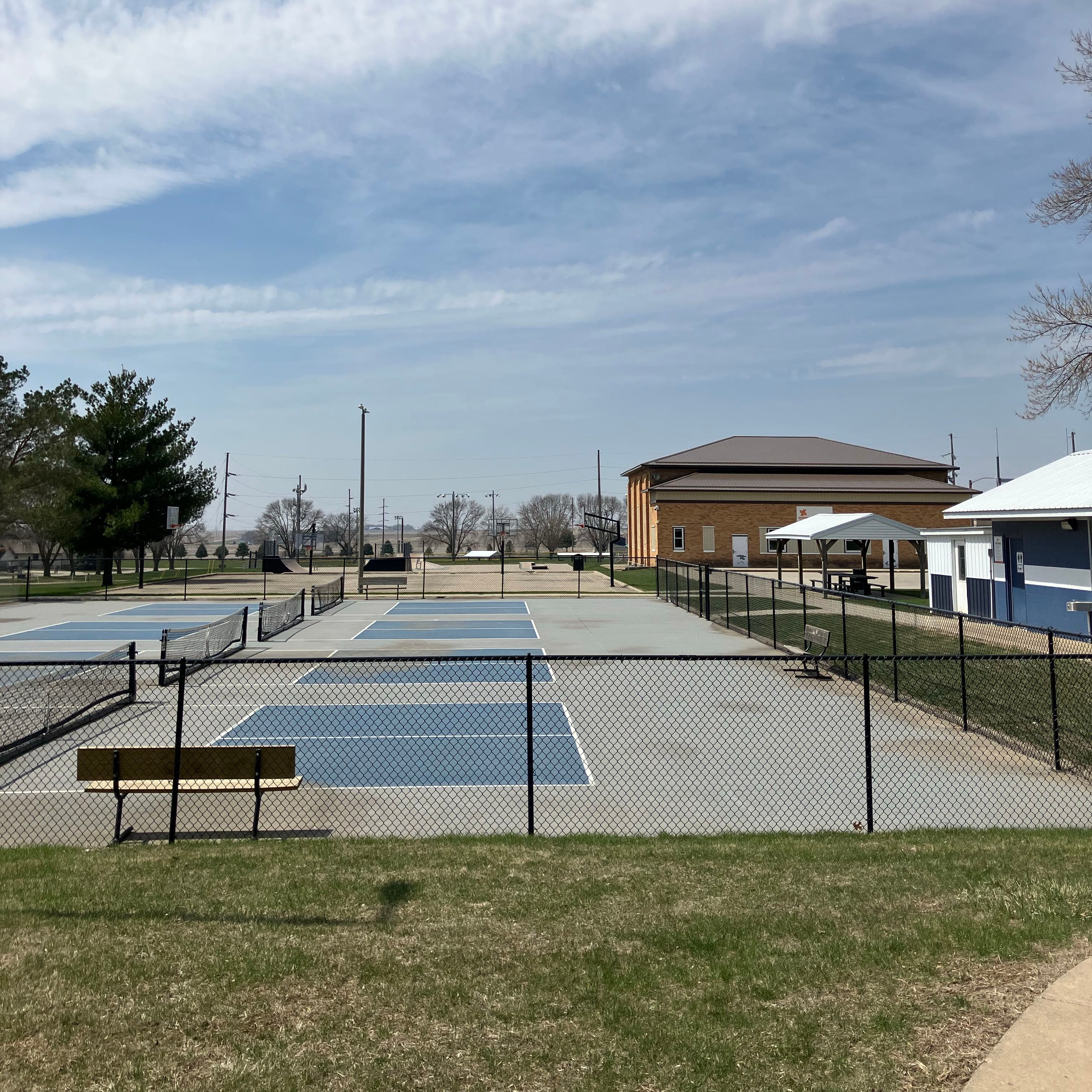 Orange City Iowa Public Courts pickleball courts