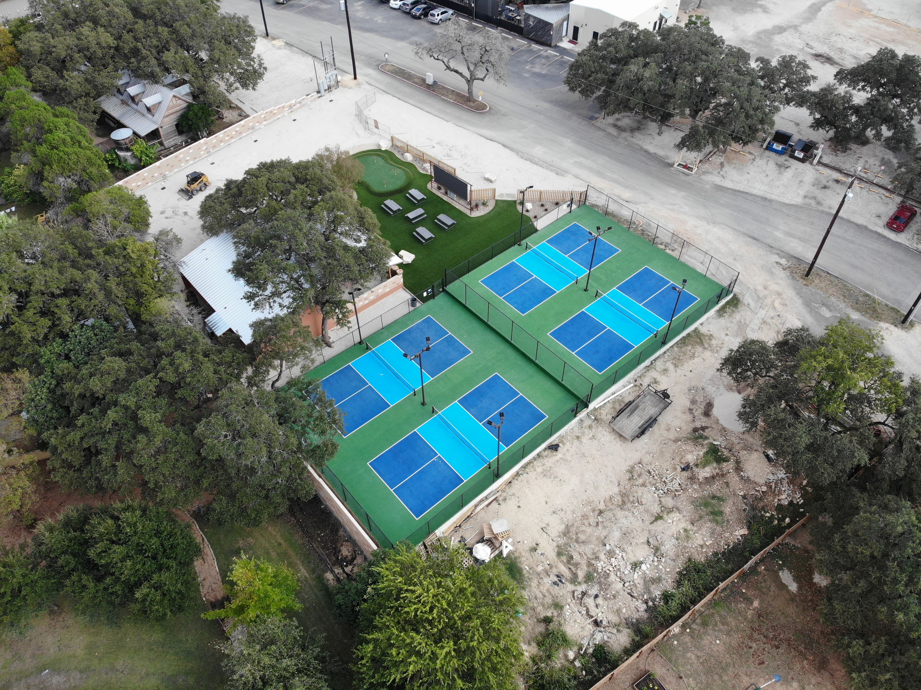 Old Town Helotes Family Food Park pickleball courts