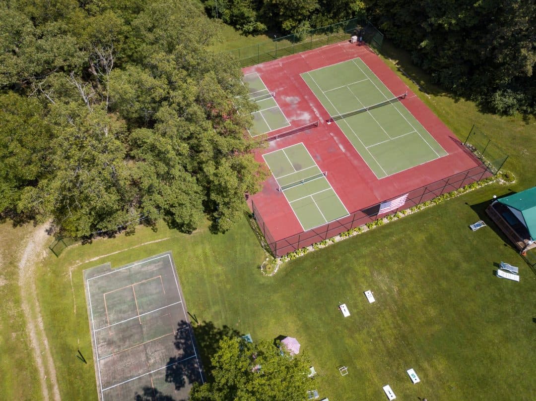 Whispering Oaks Nudist Resort pickleball courts