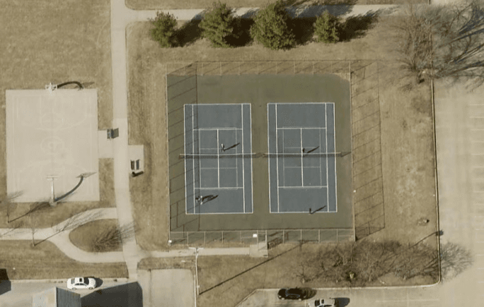 Former Franklin Jr. High Event Space pickleball courts