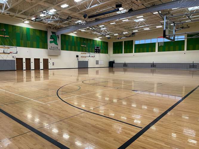 Salk Middle School Gym pickleball courts