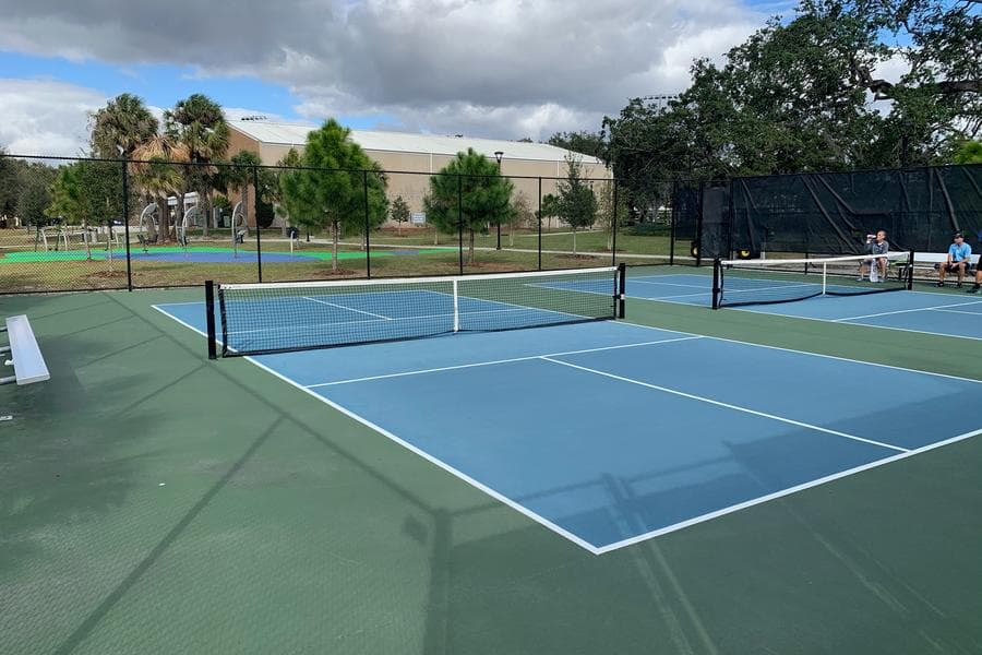Julian B Lane Riverfront Park pickleball courts