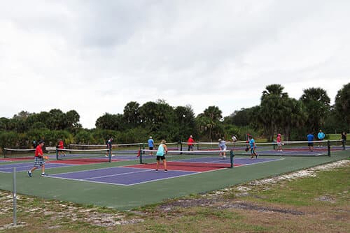 The Glades RV Resort pickleball courts