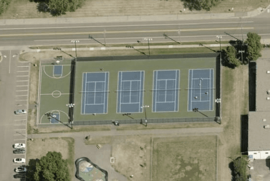 Plymouth Middle School pickleball courts