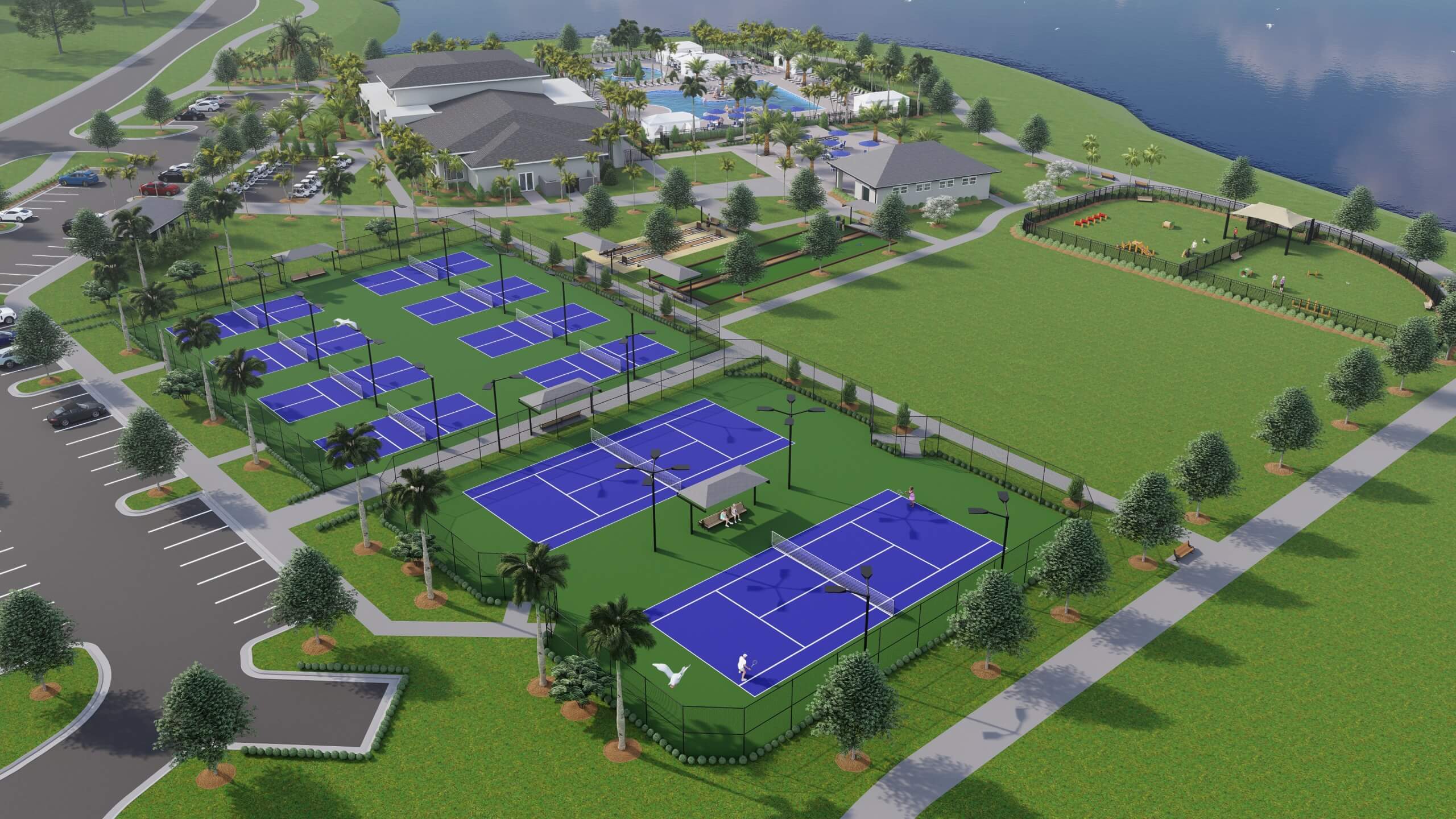 Cresswind Palm Beach at Westlake pickleball courts