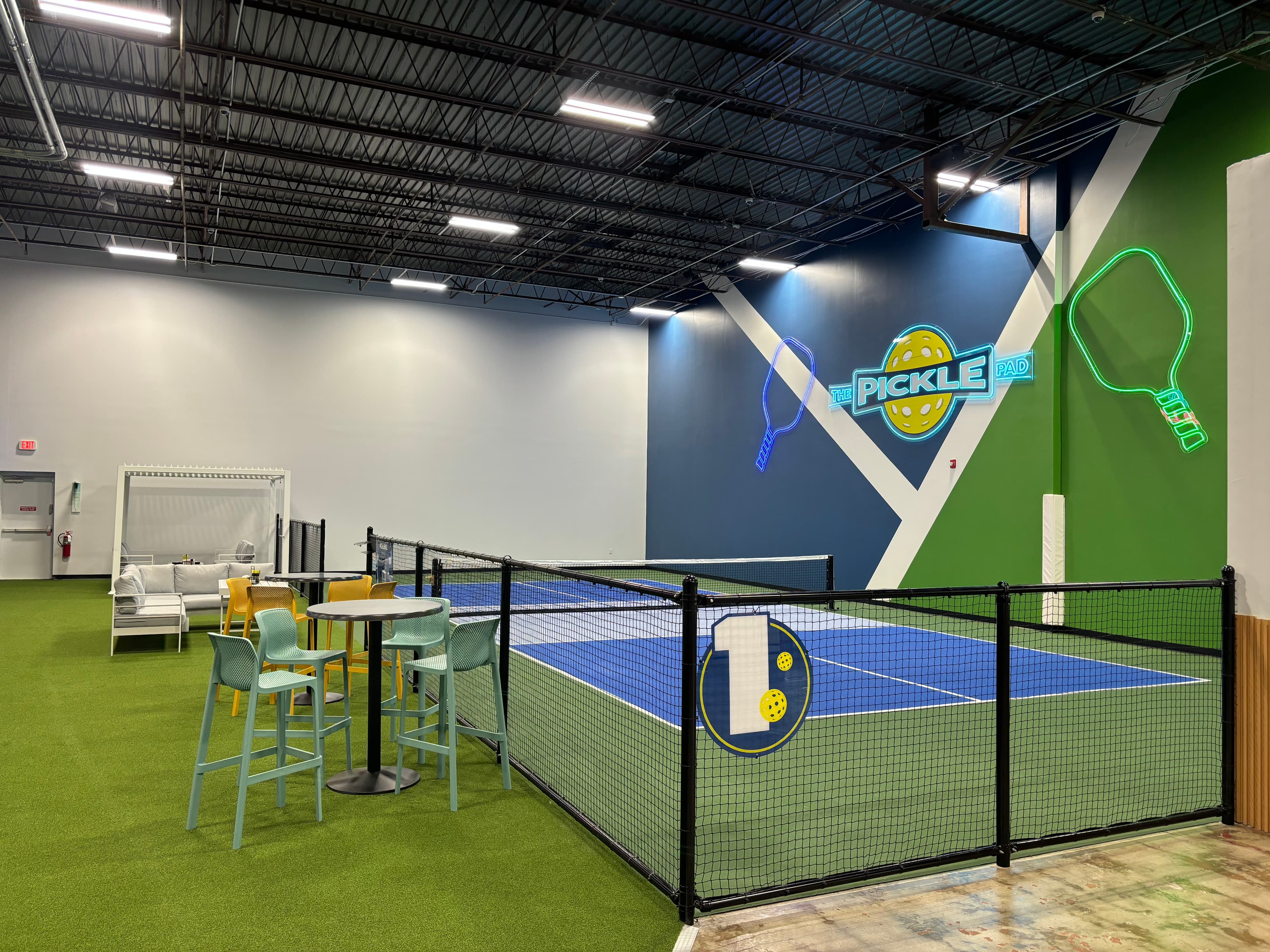 The Pickle Pad & Crave Social Eatery pickleball courts