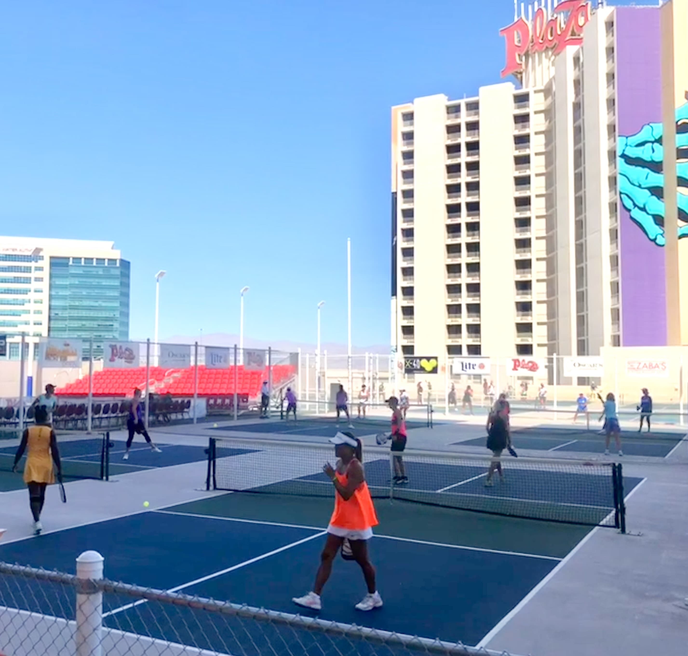 Plaza Hotel and Casino pickleball courts