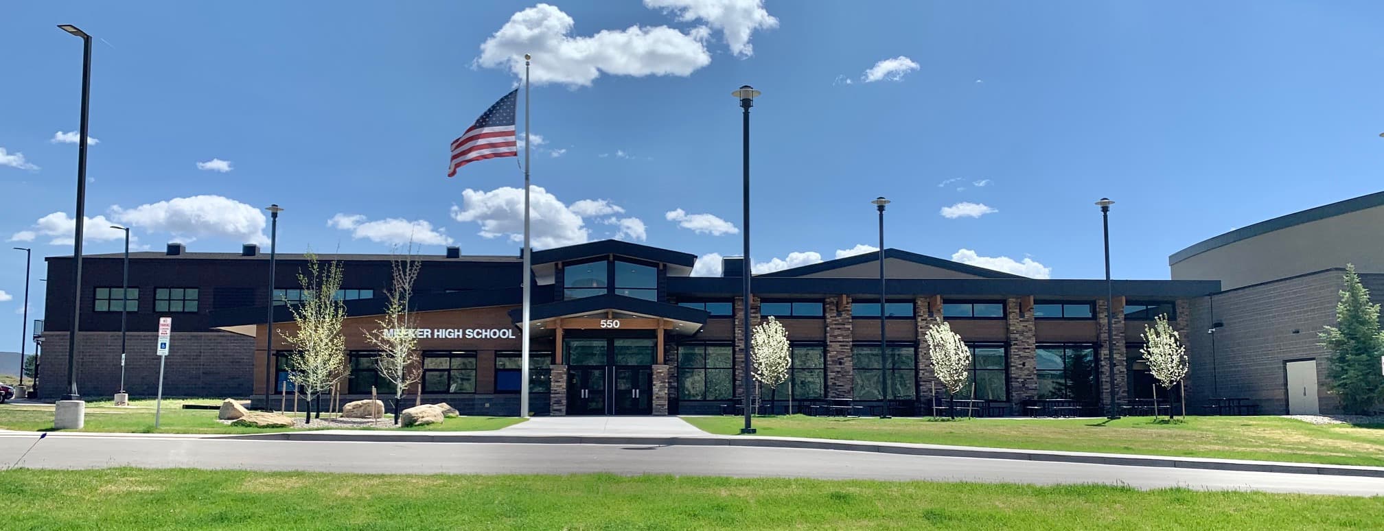 School Administration Building pickleball courts
