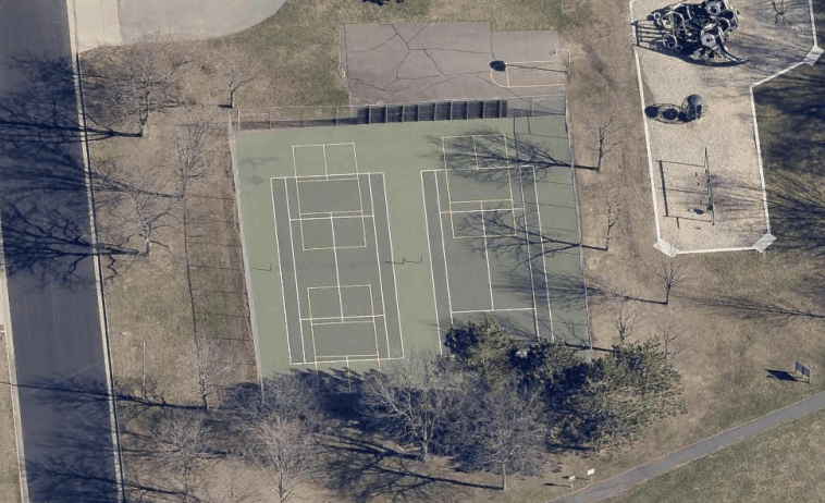 Three "M" Park pickleball courts