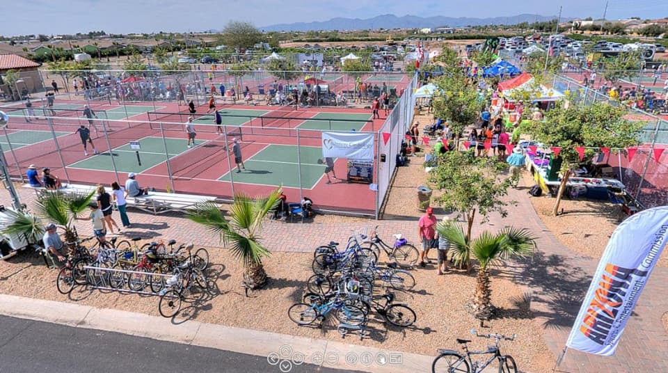 Pueblo El Mirage RV Resort pickleball courts