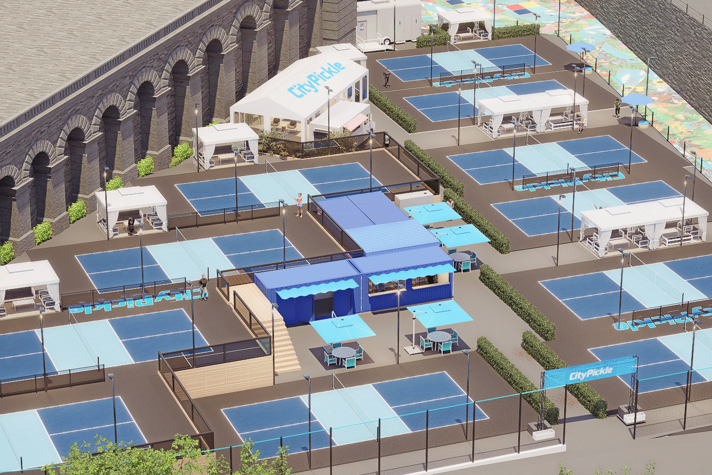 CityPickle Brooklyn Bridge pickleball courts