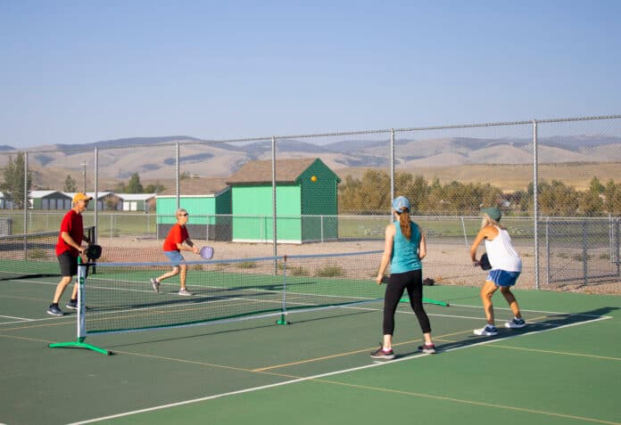 Lander Valley High School pickleball courts