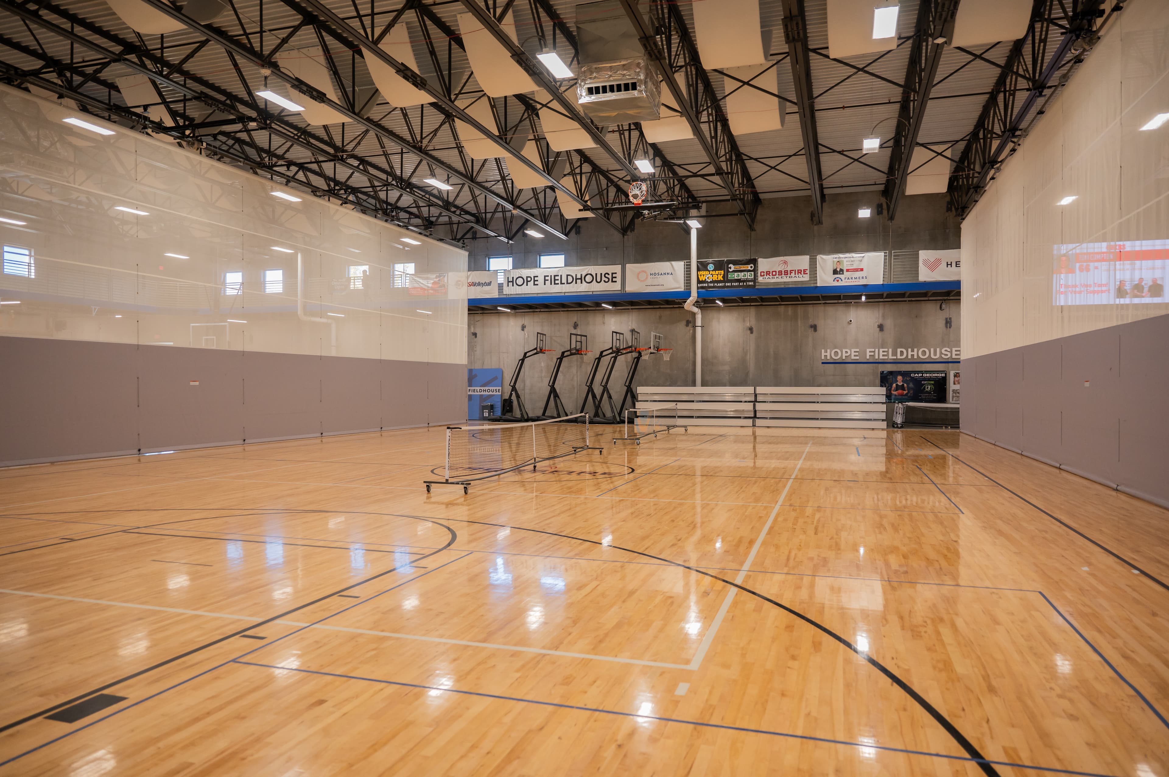 Hope Fieldhouse pickleball courts