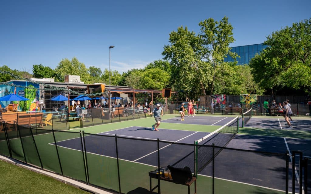 Bouldin Acres Beer Garden pickleball courts