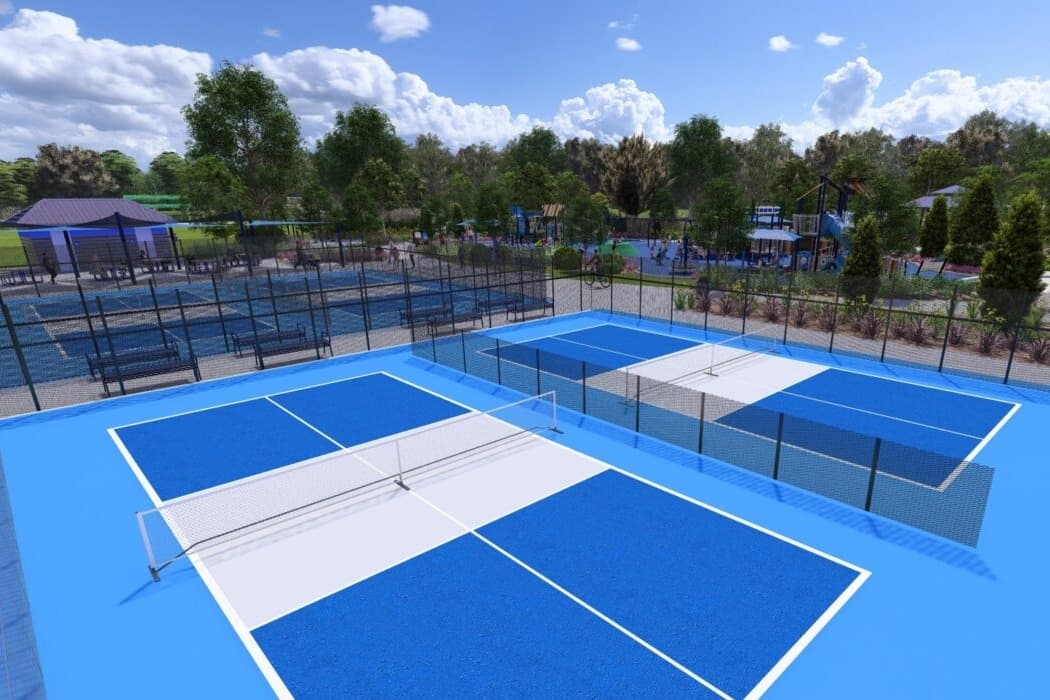 Blue Cross Healthy Place at Riverwalk Park pickleball courts