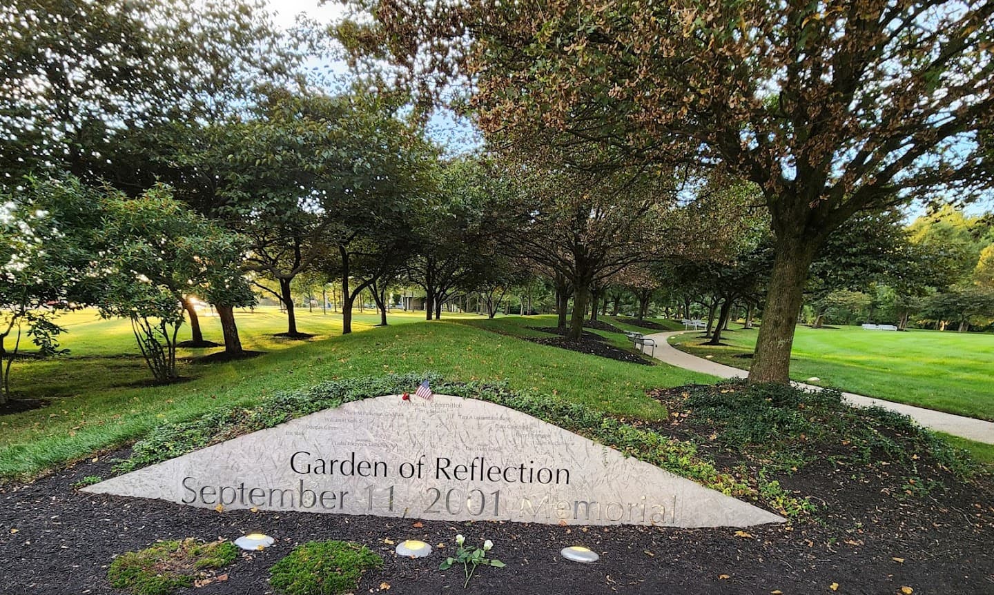 The Garden of Reflection 9-11 Memorial Park pickleball courts