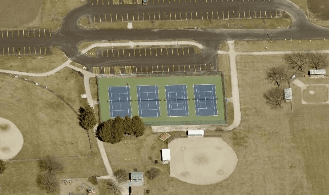 Milestone Park Playground pickleball courts
