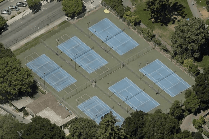 San Mateo Central Park pickleball courts