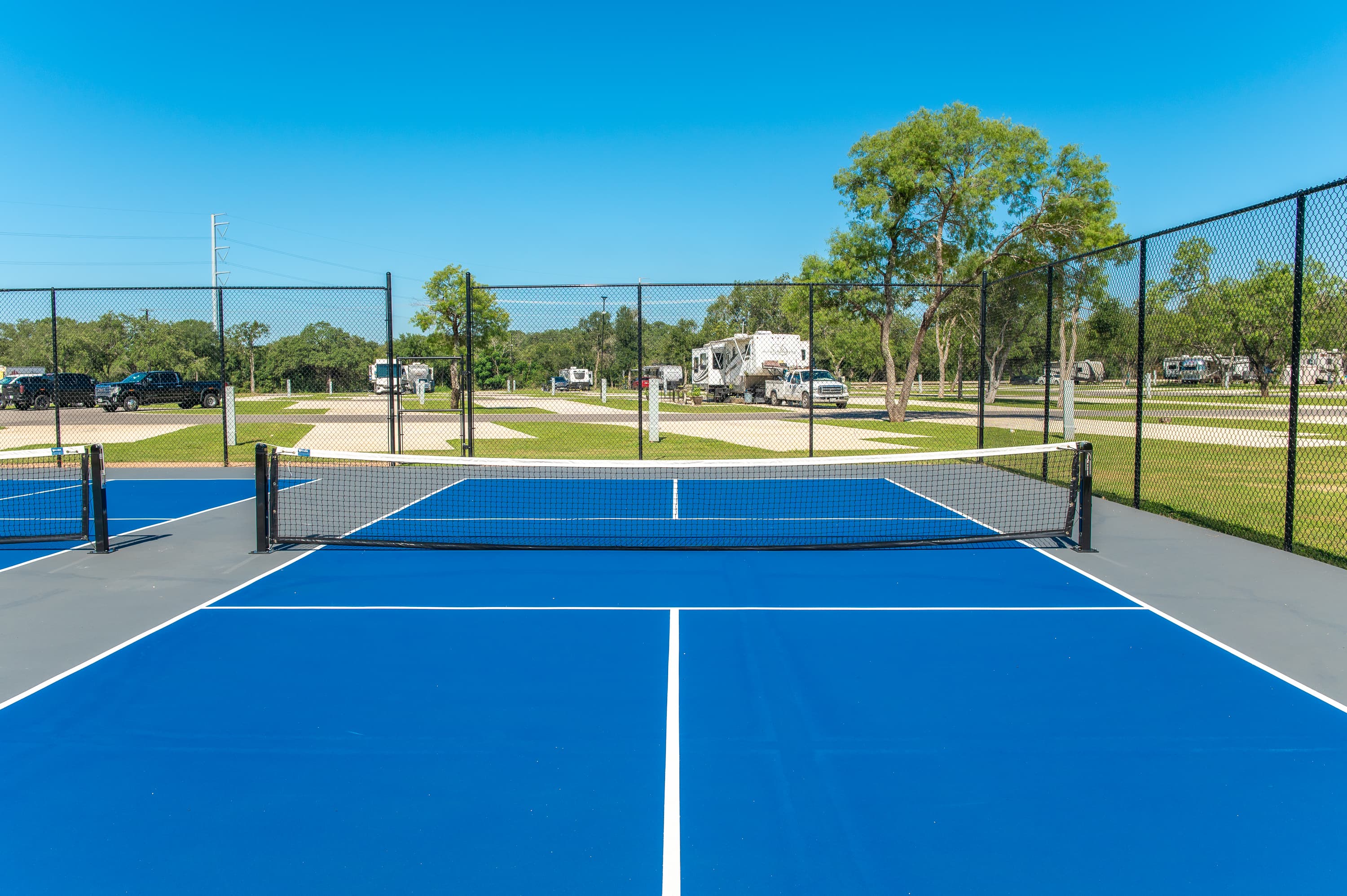 Treeside RV Resort pickleball courts