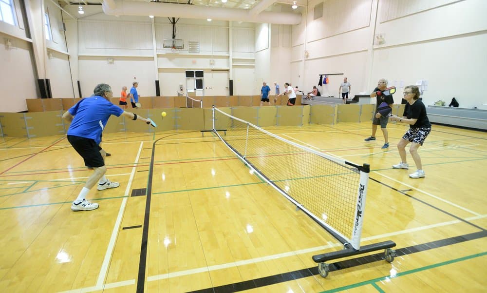 Rogers Adult Wellness Center pickleball courts