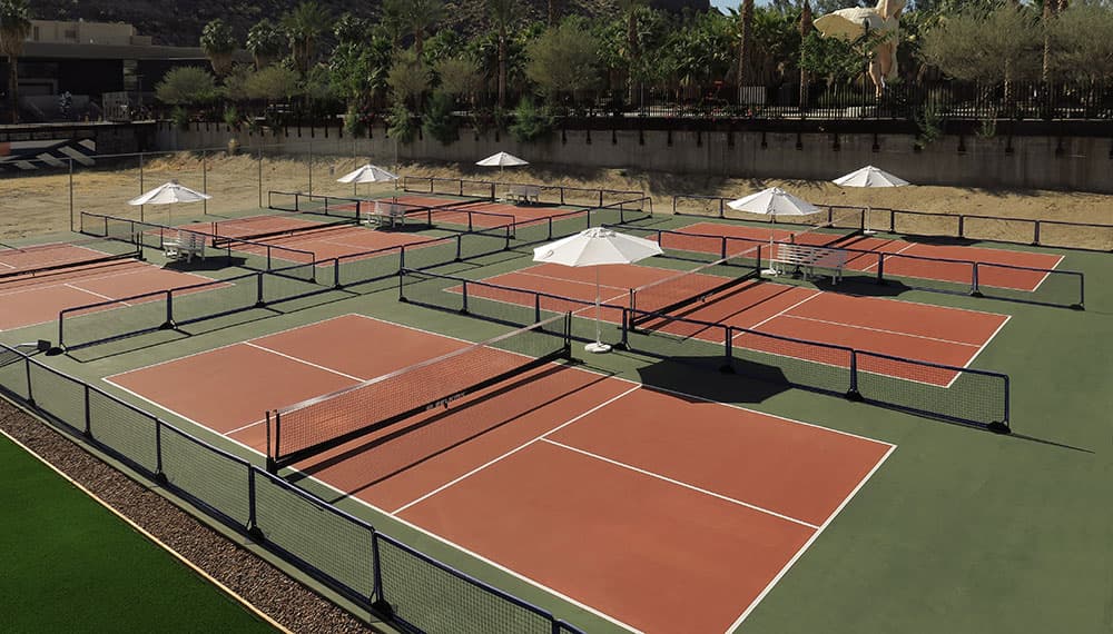 Kimpton Rowan Palm Springs Hotel pickleball courts
