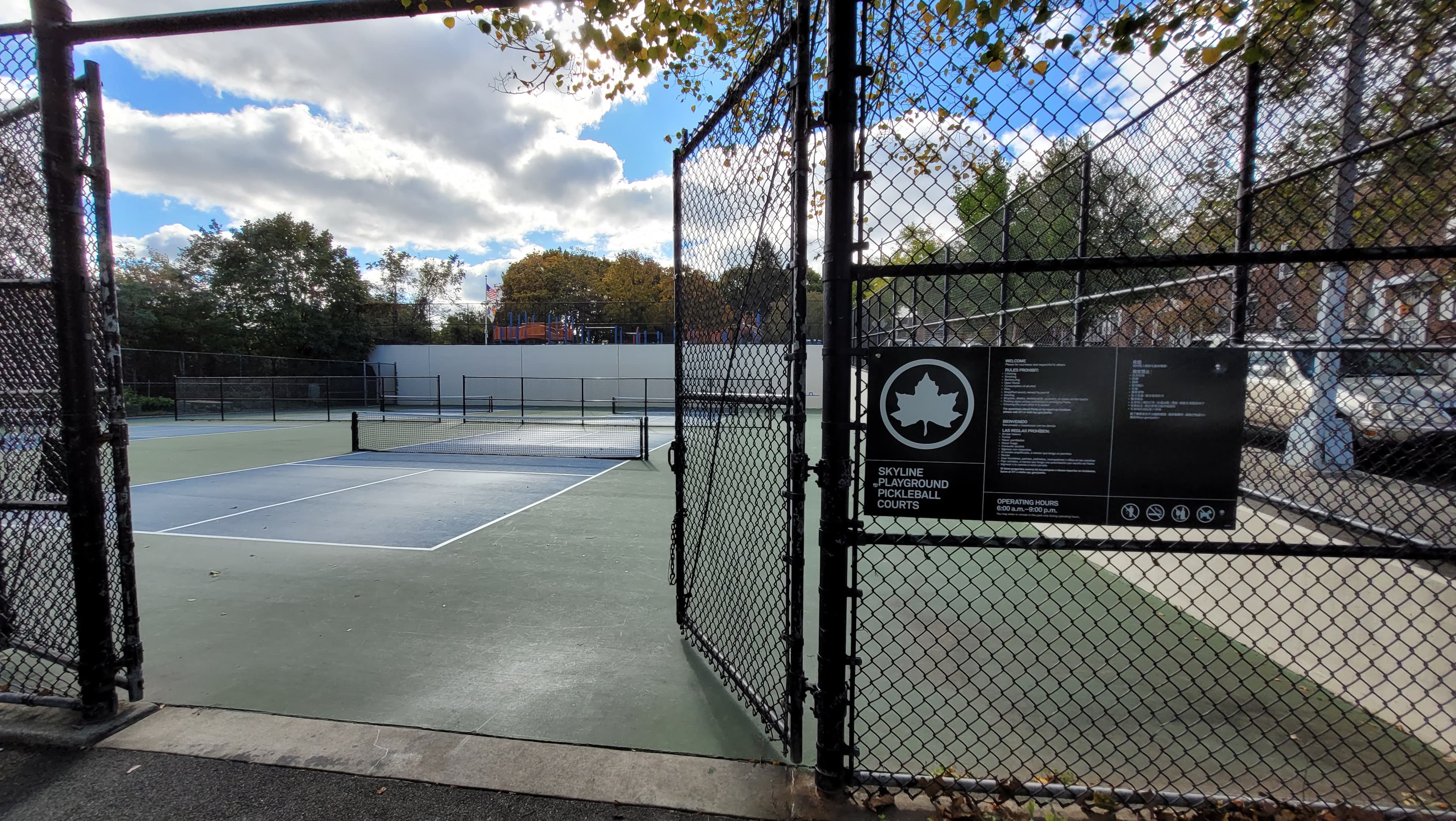 Skyline Playground pickleball courts