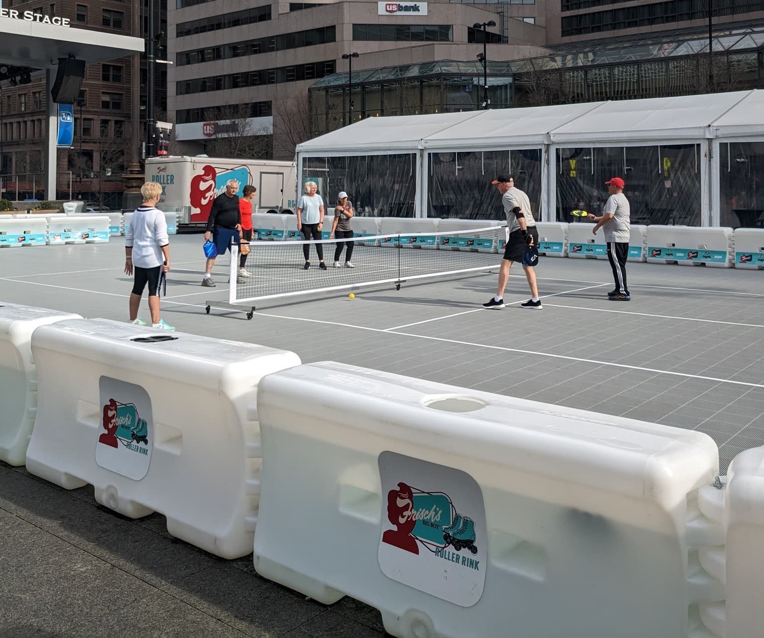 Frisch's Roller Rink at Fountain Square pickleball courts