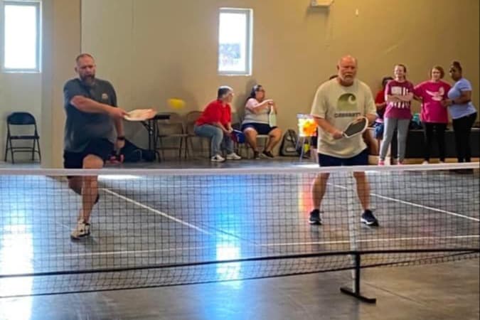 Poplarville Fairgrounds Shelter pickleball courts