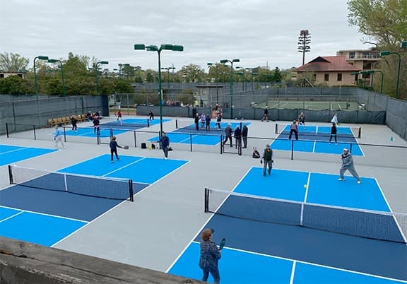 Red Lerille's Health & Racquet Club pickleball courts