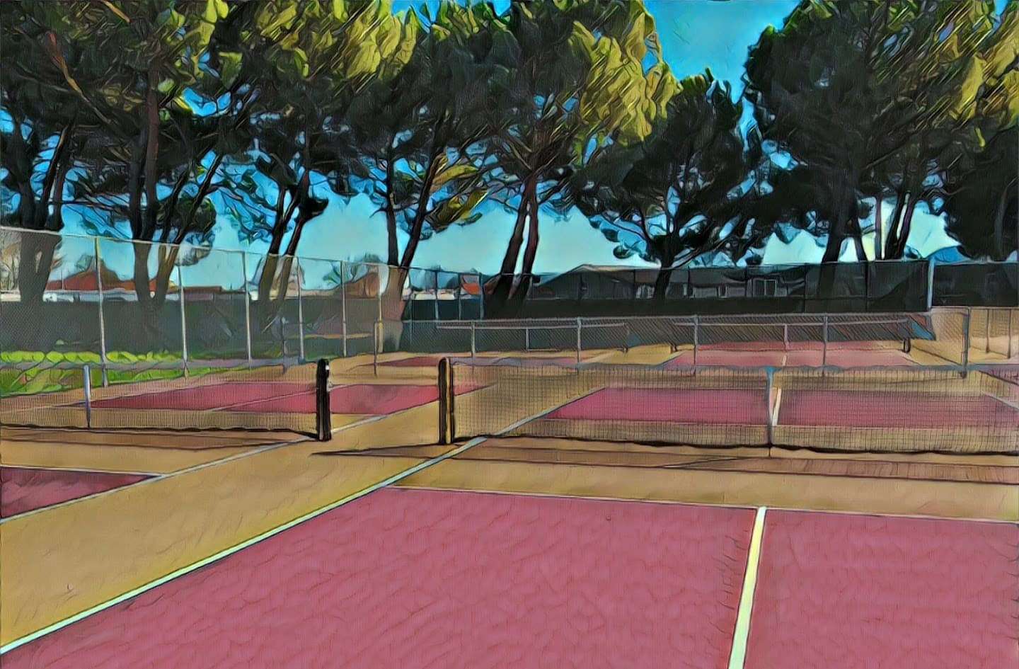 Yountville Vineyard Park pickleball courts