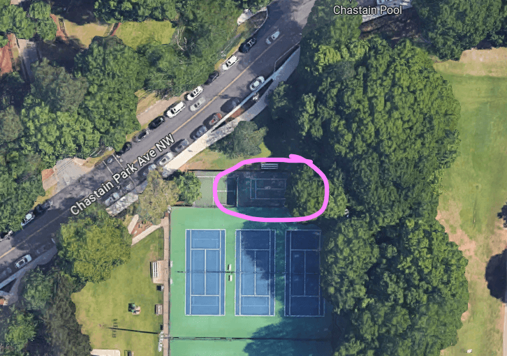 Chastain Park Tennis Center pickleball courts