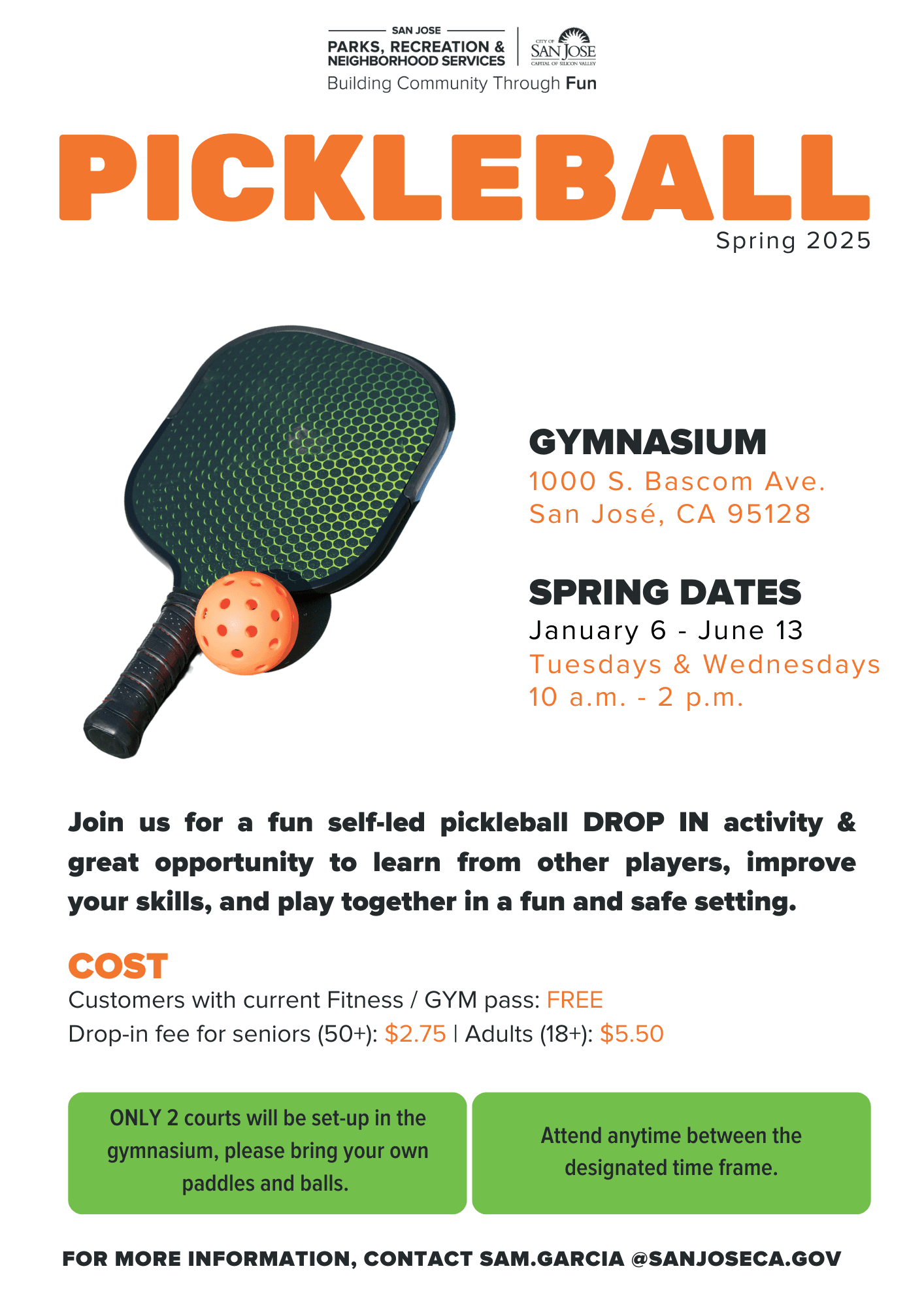 Bascom Community Center pickleball courts
