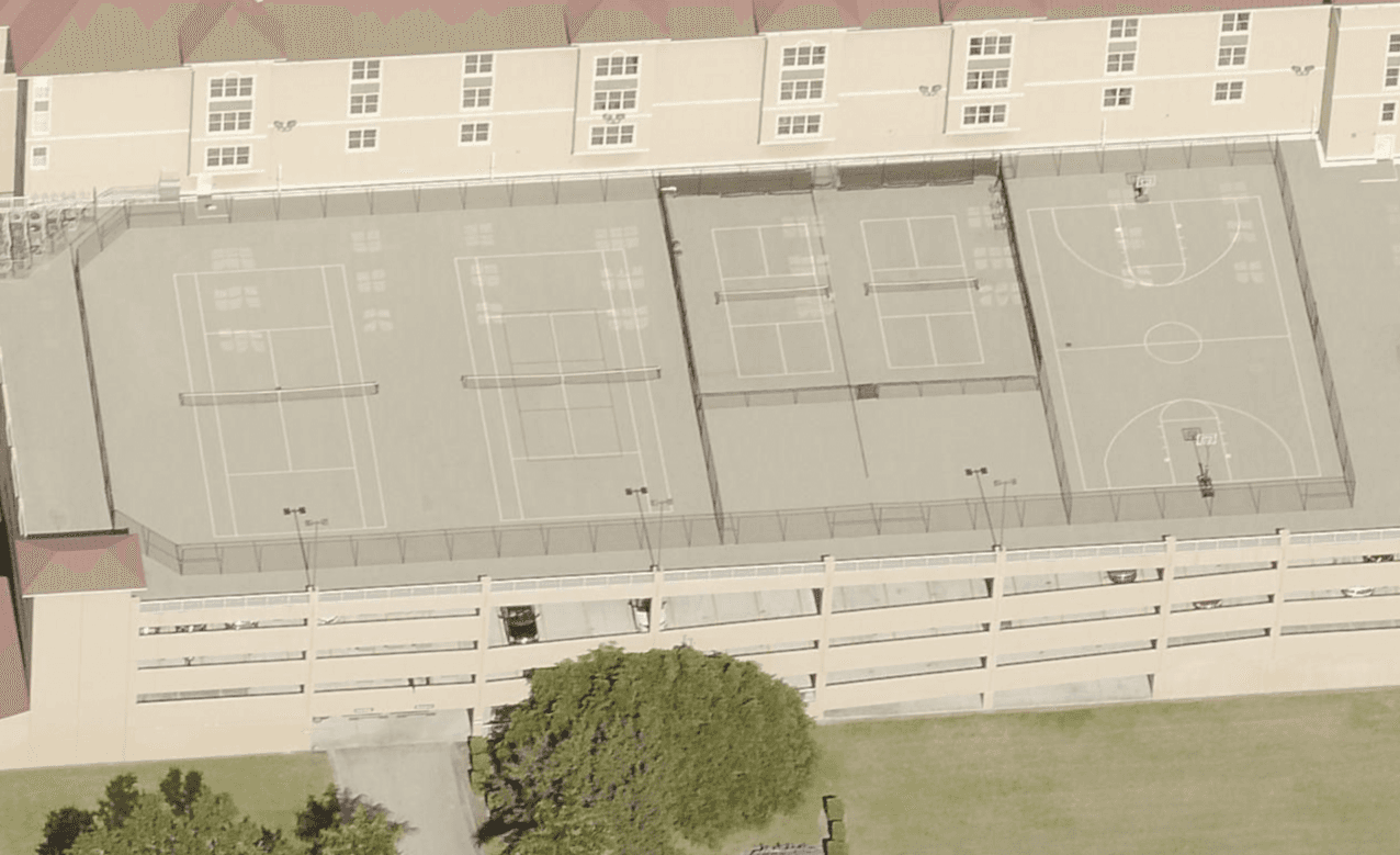 River Dance Condominiums pickleball courts