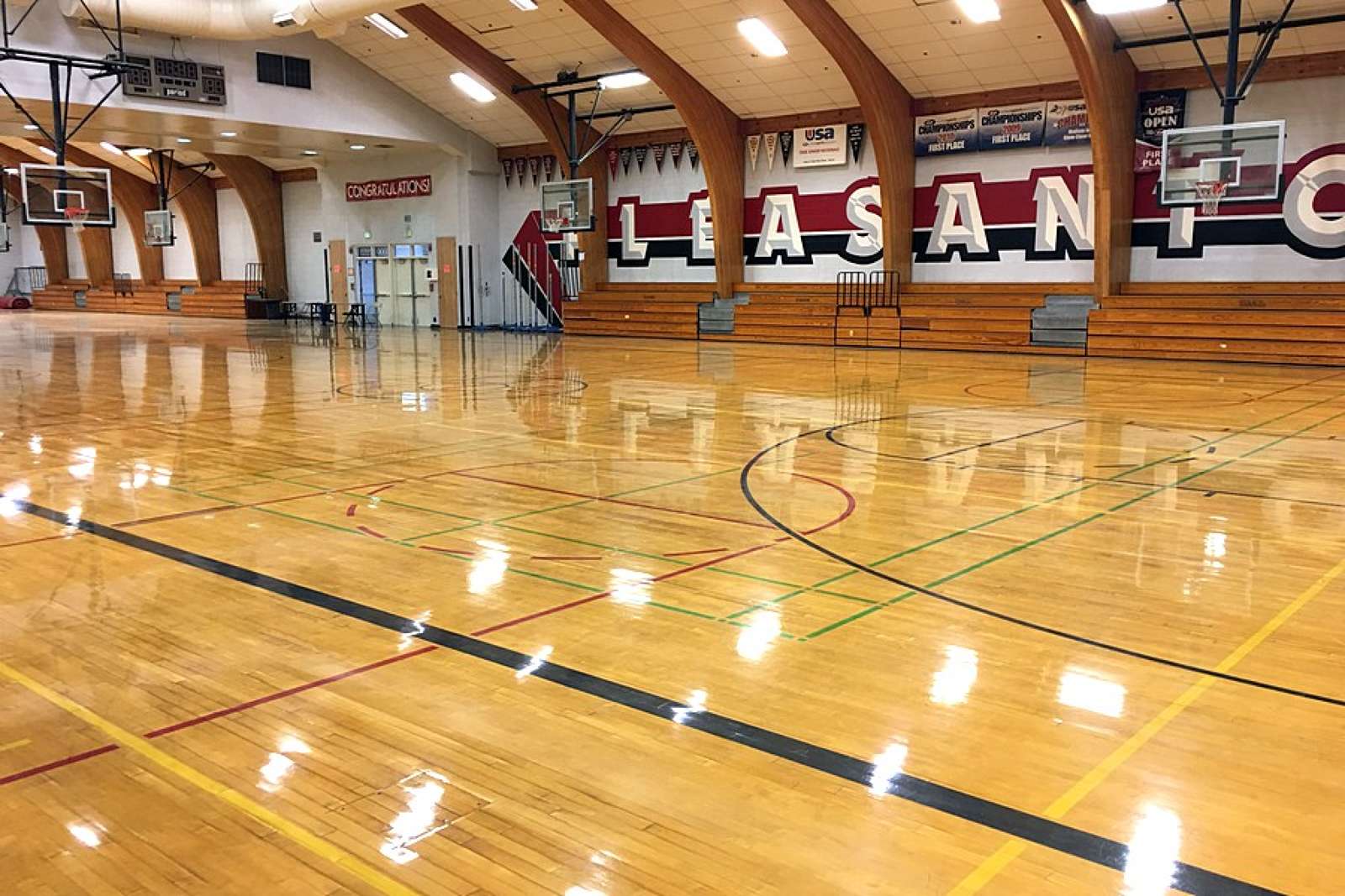 Pleasanton Middle School Gym pickleball courts